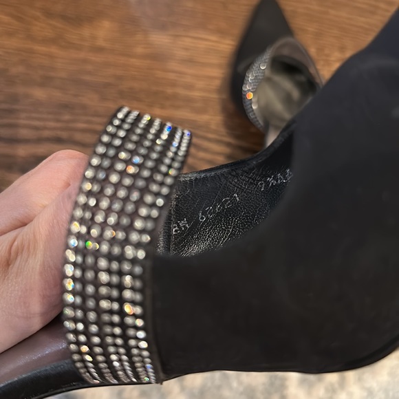 Stuart Weitzman Rhinestone Slide Heels - Picture 6 of 12